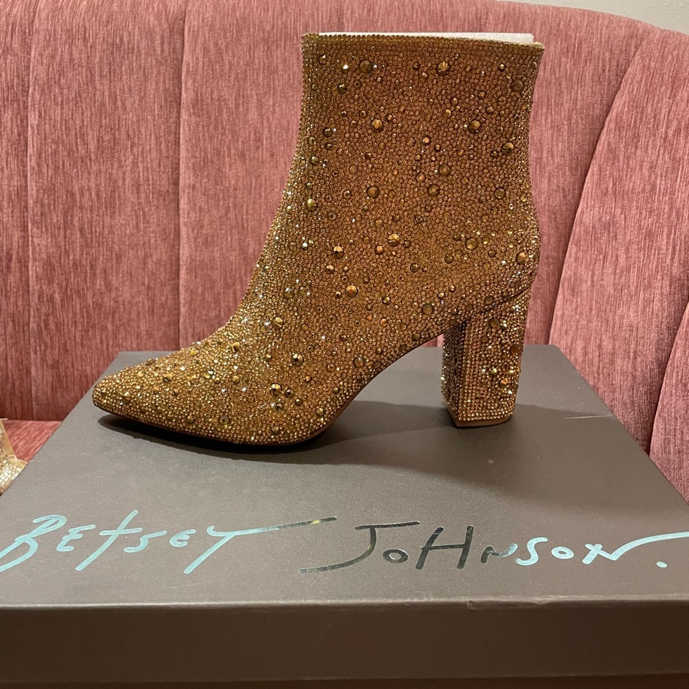 Betsey Johnson Gold Shoes